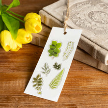 Load image into Gallery viewer, Green Pressed Flower - Epoxy Sticker