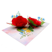 Load image into Gallery viewer, Red Roses - Pop Up Card