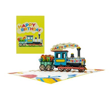 Load image into Gallery viewer, Colourful Birthday Train - Pop Up Card