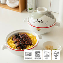 Load image into Gallery viewer, Kitty Ceramic Bowl with Lid