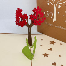 Load image into Gallery viewer, Happy Wedding Dancing Under Tree - Pop Up Card