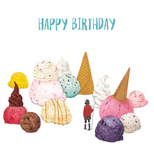 Load image into Gallery viewer, Ice Cream Scoops Birthday - Greeting Card