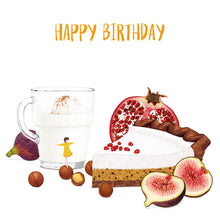 Load image into Gallery viewer, Fig and Pomegranate Happy Birthday - Greeting Card