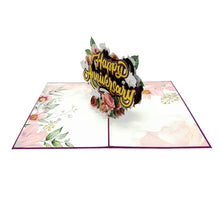 Load image into Gallery viewer, Happy Anniversary Bouquet - Pop Up Card