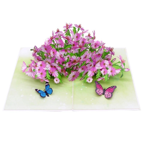 Purple Daisy Garden - Pop Up Card