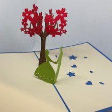 Load image into Gallery viewer, Happy Wedding Dancing Under Tree - Pop Up Card