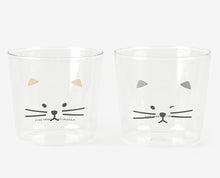 Load image into Gallery viewer, Friendly Cat Glass Cup Set