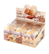 Load image into Gallery viewer, Bear Bread Squishy Keychain