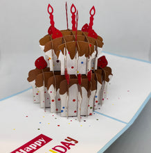 Load image into Gallery viewer, Birthday Cake - Pop Up Card