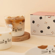 Load image into Gallery viewer, Friendly Cat Glass Cup Set