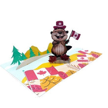 Load image into Gallery viewer, Canadian Beaver - Pop Up Card