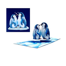 Load image into Gallery viewer, Penguin Couple - Pop Up Card