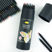 Load image into Gallery viewer, 36-Colour Black Wood Pencil Crayon Set