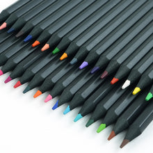 Load image into Gallery viewer, 36-Colour Black Wood Pencil Crayon Set