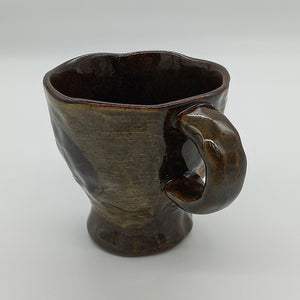 Buncheong Casting Dark Leaf Mug