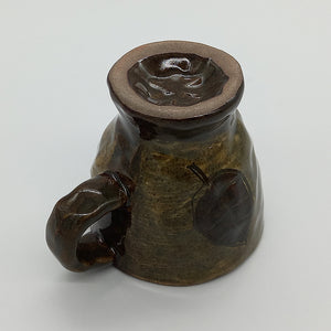 Buncheong Casting Dark Leaf Mug