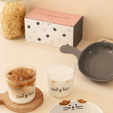 Load image into Gallery viewer, Friendly Cat Glass Cup Set