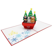 Load image into Gallery viewer, Christmas Pups - Pop Up Card