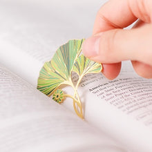 Load image into Gallery viewer, Green Ginkgo Leaf Bookmark