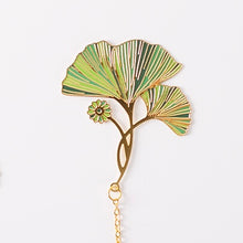 Load image into Gallery viewer, Green Ginkgo Leaf Bookmark