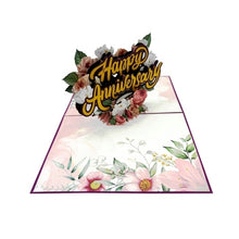 Load image into Gallery viewer, Happy Anniversary Bouquet - Pop Up Card