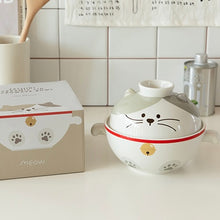 Load image into Gallery viewer, Kitty Ceramic Bowl with Lid