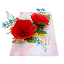 Load image into Gallery viewer, Red Roses - Pop Up Card