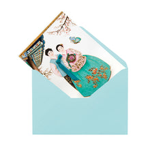 Load image into Gallery viewer, Floral Hanbok Couple - Greeting Card
