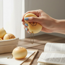 Load image into Gallery viewer, Bear Bread Squishy Keychain