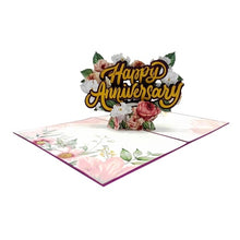 Load image into Gallery viewer, Happy Anniversary Bouquet - Pop Up Card