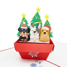 Load image into Gallery viewer, Christmas Pups - Pop Up Card