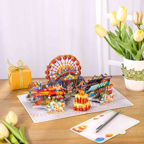Birthday Amusement Park - Pop Up Card