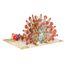 Load image into Gallery viewer, Peacock Poinsettia - Pop Up Card