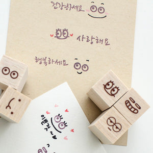 Facial Expressions Stamp Set