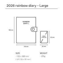Load image into Gallery viewer, 2026 Rainbow Diary L
