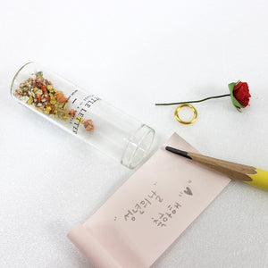 Rose Terrarium Bottle Letter