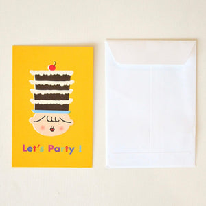 Let's Party Cake - Greeting Card