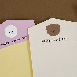 Mini Folding Card - 02 Bichon & Poodle