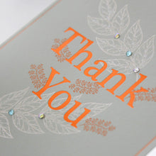 Load image into Gallery viewer, White Leaves Thank You Card