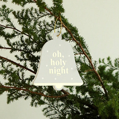 Christmas Bell Card - Silver 