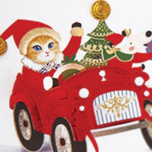 Load image into Gallery viewer, Santa Kitten Christmas Card