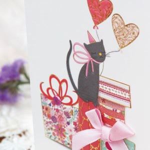 Gift Box Cat Card