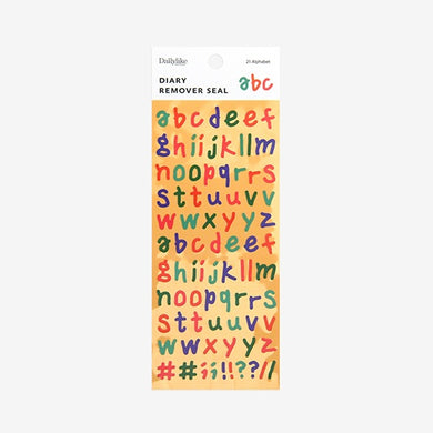 Diary Remover Stickers - 21 Alphabet