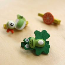 Load image into Gallery viewer, Wood Pinch Set - Froggy Friends