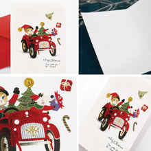 Load image into Gallery viewer, Santa Kitten - Christmas Card