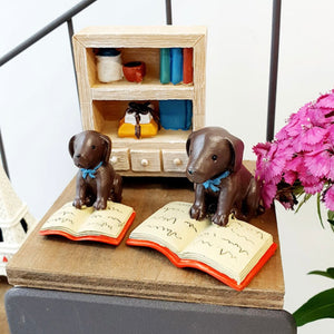 Puppy Library Figurine Set