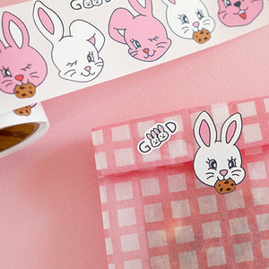 Animal Roll Sticker - Cookie Bunny