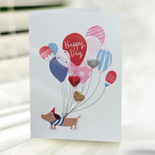 Load image into Gallery viewer, Happy Day Balloon Puppy Card