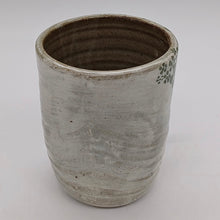 Load image into Gallery viewer, White Buncheong - Large - Handle Green Tree Ceramic Mug