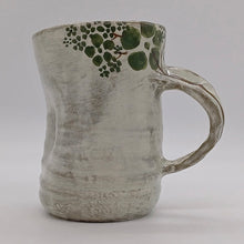 Load image into Gallery viewer, White Buncheong - Large - Handle Green Tree Ceramic Mug